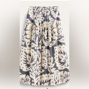 BODEN Cotton Lined Pleated Midi Skirt - NWT - Size 10